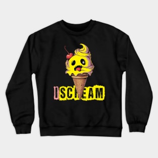 funny Halloween spooky ice-cream design Crewneck Sweatshirt